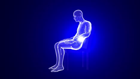 Anatomie-Sitzend---Bauch---Bauchschmerzen-Blau