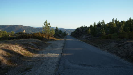 Road-in-the-mountains-of-Geres,-Portugal