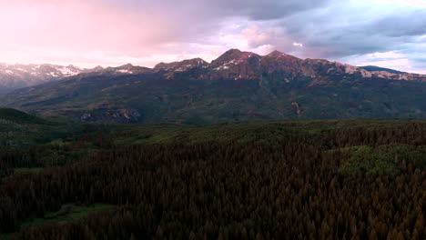 Sunset-drone-views-of-Ruby-Peak-Colorado