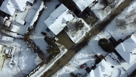 Top-down-drone-footage-of-a-little-town