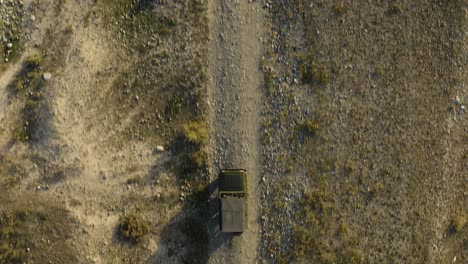Russian-Car-driving-Off-Road---Drone-top-down-following