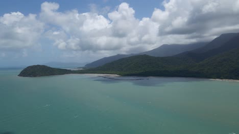 Picturesque-View-Of-Kulki-Lookout-And-Cape-Tribulation-Sanctuary-From-Coral-Sea