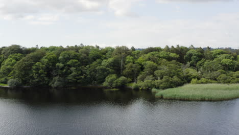 AERIAL---Killarney-National-Park-and-Muckross-Lake,-Ireland,-circle-pan