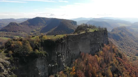 Aerial:-narrow-plateau-in-autumn-season