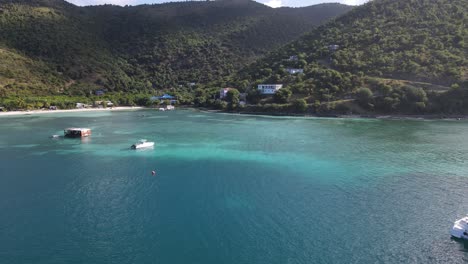 turquoise-waters-of-the-British-Virgin-Islands,-Jost-Van-Dyke