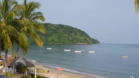 fast-speed-from-the-beautiful-and-quiet-beach-in-Los-Ayala-Nayarit-Mexico,-Steady-cam