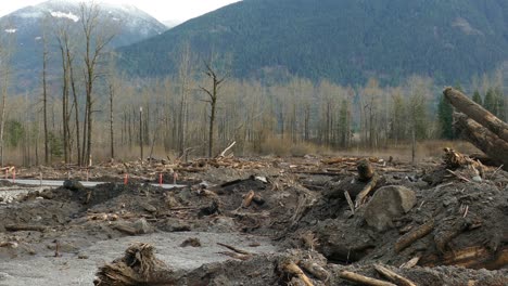 Mudslide-on-Highway-7-is-aftermatch-of-historical-flooding-in-Canada,-Agassiz