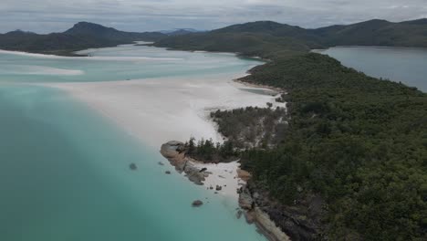 Panorama-Of-Hill-Inlet-And-Whitehaven-Beach---Whitsunday-Island-National-Park-In-QLD,-Australia