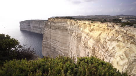 Stunning-landscape-of-Sanap-cliffs,-Gozo-island