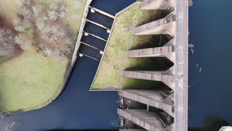 overhead-shot-of-buttresses-of-Wimbleball-Dam-Exmoor-England-UK