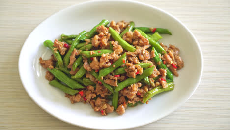 stir-fried-french-bean-or-green-bean-with-minced-pork---Asian-food-style