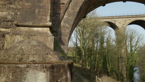 Dramatic-Aerial-Reveal-Of-Historic-Marple-Aqueduct