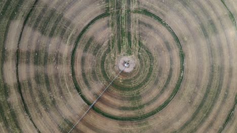 Circular-Fields-With-Center-Pivot-Irrigation-In-Green-River,-Emery-County,-Utah,-USA