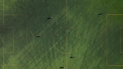 Aerial-top-down-view-of-a-soccer-field