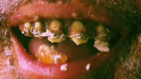 Funny-Close-up-of-disgusting-mouth-eating-candy