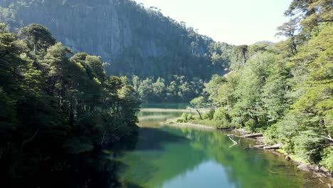 Panoramic-view-of-lake-chico-in-the-national-park-huerquehue---aerial-view