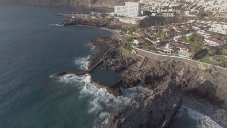 Tenerife-from-drone,-Canary-Islands.-Santiago-del-Teide