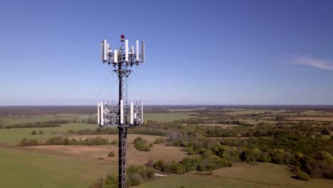 Rural-cell-phone-tower-in-the-middle-of-nowhere-with-5G-technology-updates-needed-stock-video-by-aerial-drone-footage-6