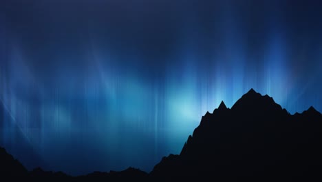Bergsilhouette-Und-Aurora-Hintergrund