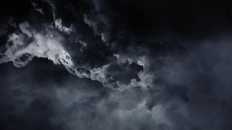 Dunkle-Ominöse-Wolken,-4k-Gewitter