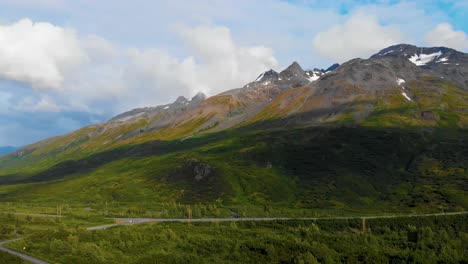 4K-Drone-Video-of-Worthington-Glacier-near-Valdez,-AK-on-Sunny-Summer-Day