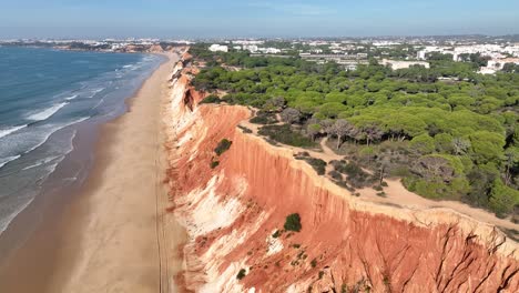 Küstenklippen-Und-Natur-#2---Algarve,-Portugal---Stabilisierte-Drohnenansicht-In-4k