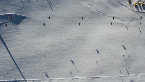Skilift-Von-Oben-Mit-Drohne-In-Den-Dolomiten,-Seiser-Alm