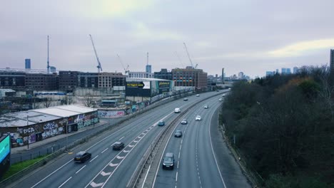 Cars-driving-on-the-A12-road-in-East-London