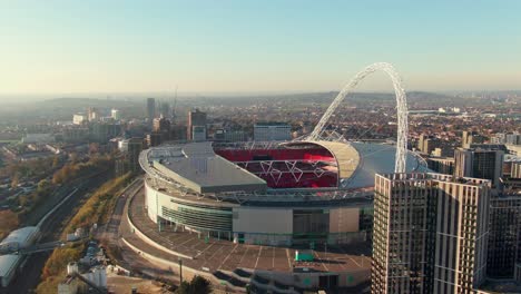 Wembley-Stadium-and-surrounding-landscape,-London