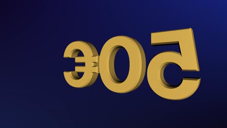 Penny-50-Cent-Rabatt-Auf-Dunkelblauem-Hintergrund