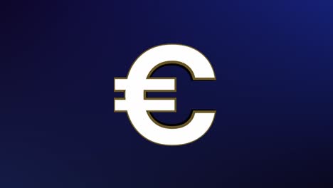 Euro-cents-sign-highlight-animation-on-dark-blue-chroma