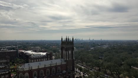 Aerial-view-of-holy-Name-of-Jesus-Christ-in-New-Orleans-at-Loyola-University