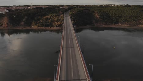 Rigid-frame-bridge-crossing-Mira-river-in-Portugal