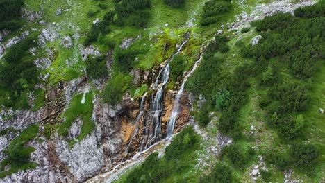 Waterfall-Austrian-Alps-Aerial-Orbit-Motion