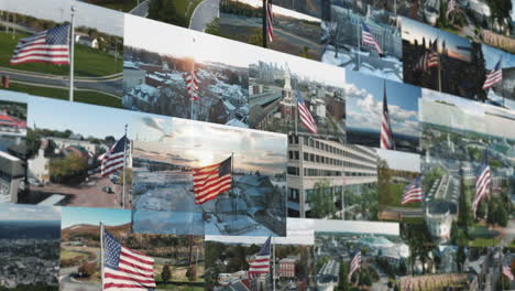 Collage-De-La-Bandera-Americana-De-Estados-Unidos