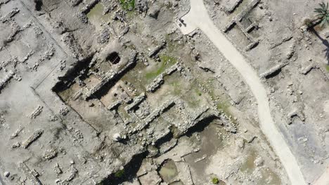 Aerial-view-of-anchient-city-ruins-at-Tel-Megido-National-Park