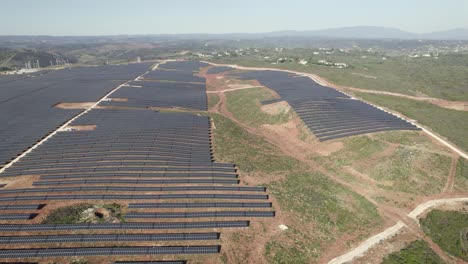 Huge-expanse-of-solar-panels-in-rural-area-at-Lagos-in-Portugal