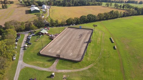 Aerial-footage-of-a-Polo-match-on-a-beautiful-farm