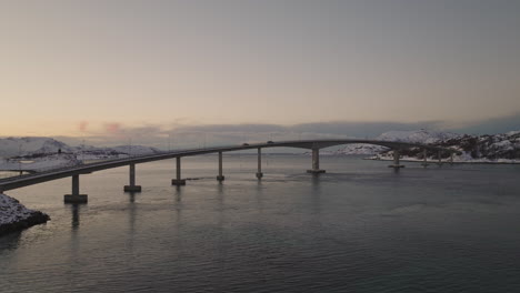 Aerial-view-of-Sommaroy-Bridge-in-Norway