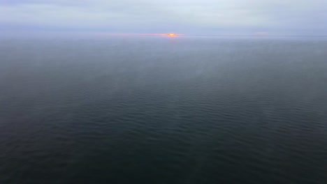Sea-smoke-over-Lake-superior-on-cold-winter-morning