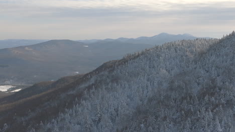 Breathtaking-Mountain-Scenery-In-Winter---Aerial-shot
