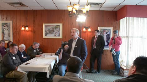 Presidential-Candidate-Senator-Lindsey-Graham-Foreign-Policy-Speech-At-Political-Campaign-Stop-Before-The-Iowa-Caucus