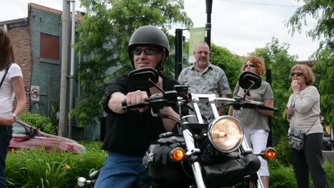 An-Accident-Occurs-While-Governor-Rick-Perry-Rides-A-Motorcyle,-Supporting-Puppy-Jake-Foundation,-Iowa-Caucus