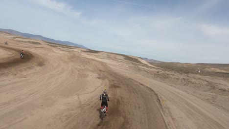 Exciting-Drone-Aerial-Of-Motocross-Dirt-Biker-Motorbike-Jump-On-Track