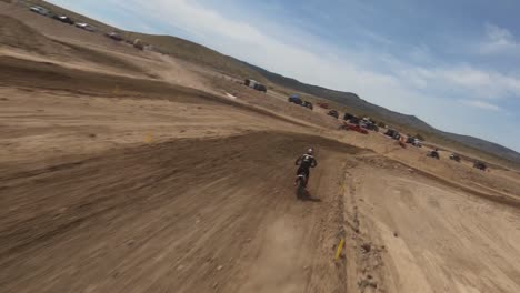 Exciting-Drone-Aerial-Of-Motocross-Dirt-Biker-Motorbike-Jump-On-Track