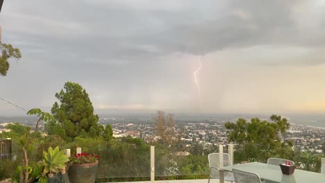 Lightning-Strikes-Over-The-City-Of-Ventura-In-Dramatic-Fashion