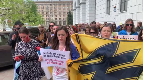 Wives-And-Girlfriends-Of-Mariupol-Azov-Warriors-March-In-The-Streets-Of-Kyiv-For-Their-Freedom-And-Release