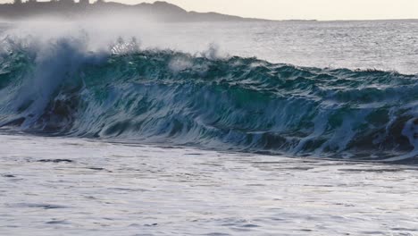 Beautiful-Slow-Motion-Slo-Mo-Ocean-Waves-Crashing-And-Breaking-Off-The-Sea-Shore-In-Hawaii