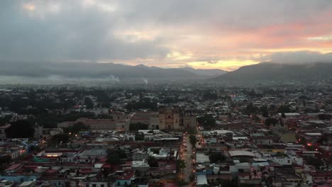 Aerial-view-of-a-church-in-Oaxaca