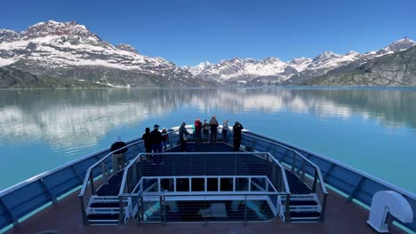 Excellent-View-Of-Glacier-Bay-From-The-Bow-Of-A-Cruise-Ship